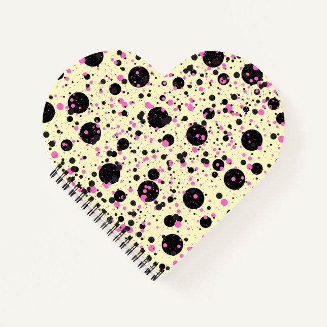 Cuaderno Pink & Black Polka Dot Glam Pattern (Anverso)