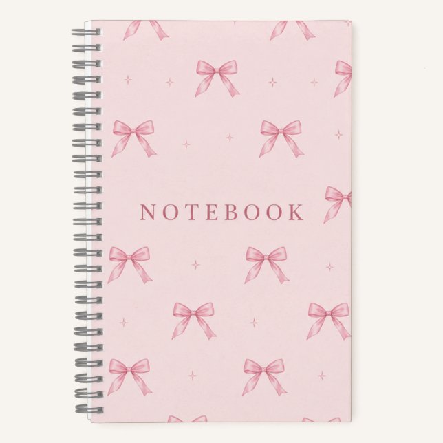 Cuaderno Pink Bow Notebook – A5 Dotted Journal (Anverso)