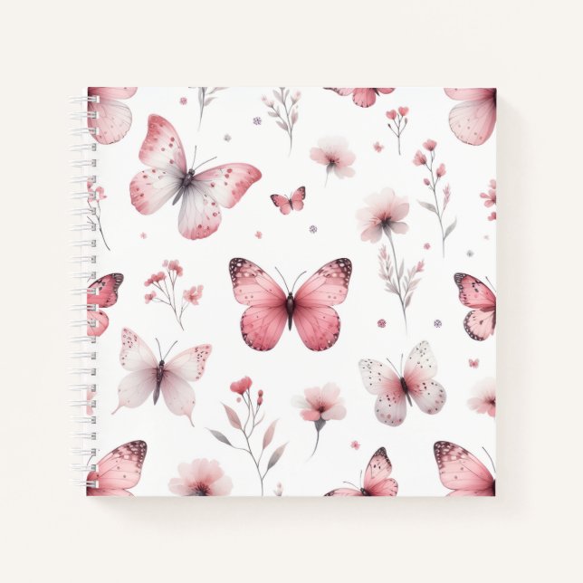 Cuaderno Pink Butterflies  (Anverso)