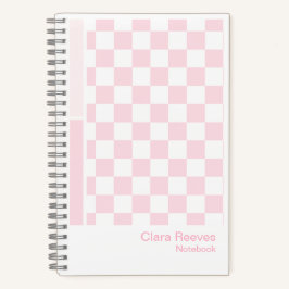 Cuaderno Pink Checkerboard Color Palette Aesthetic Notebook