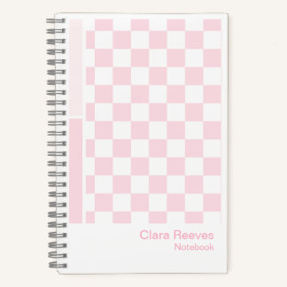 Cuaderno Pink Checkerboard Color Palette Aesthetic Notebook
