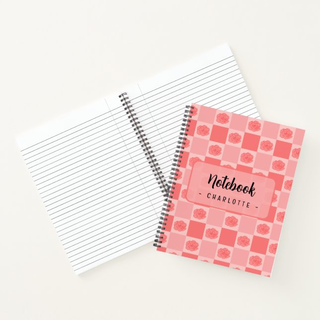 Cuaderno Pink Checkered Floral (Interior)