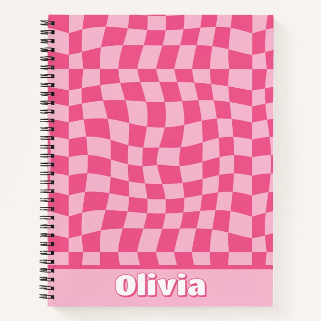 Cuaderno Pink Checkered Preppy (Anverso)