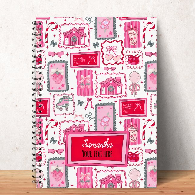 Cuaderno Pink Coquette aesthetic girly whimsical pattern (Subido por el creador)
