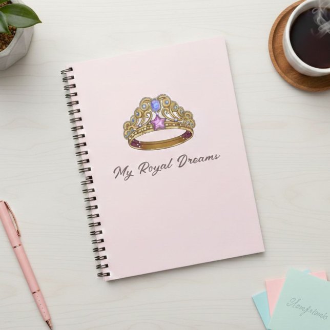 Cuaderno Pink Coquette Tiara & Bow Spiral Notebook (Subido por el creador)