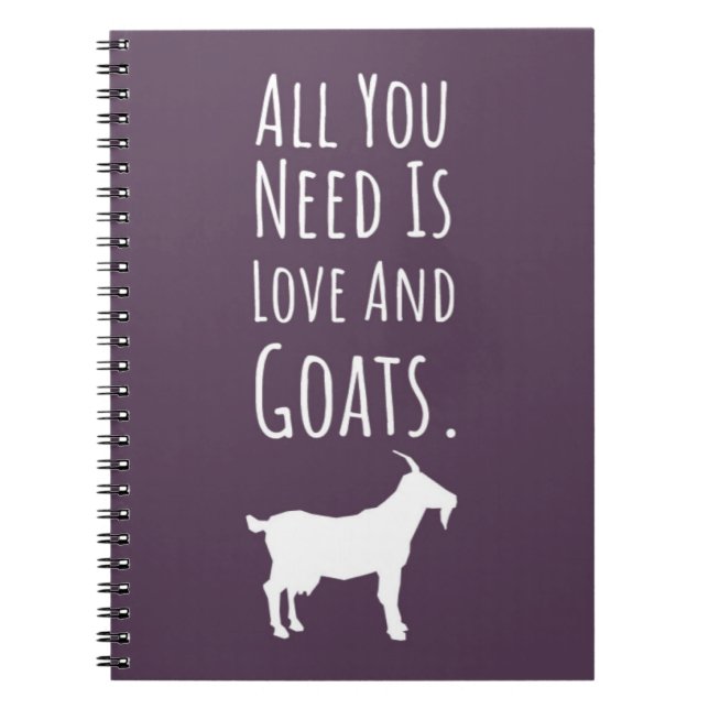 Cuaderno Pink Cute Goat Gifts For Women Teen Girls Female (Frente)