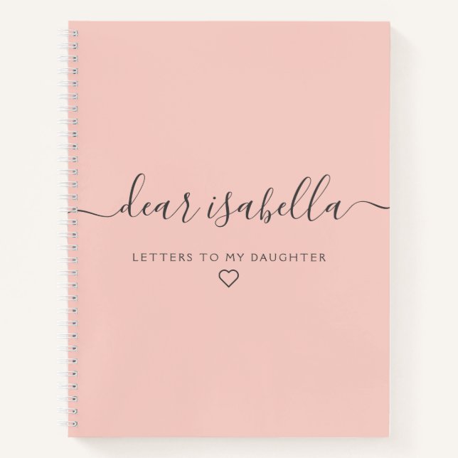 Cuaderno Pink Dear Daughter Keepsake Memory Notebook (Anverso)