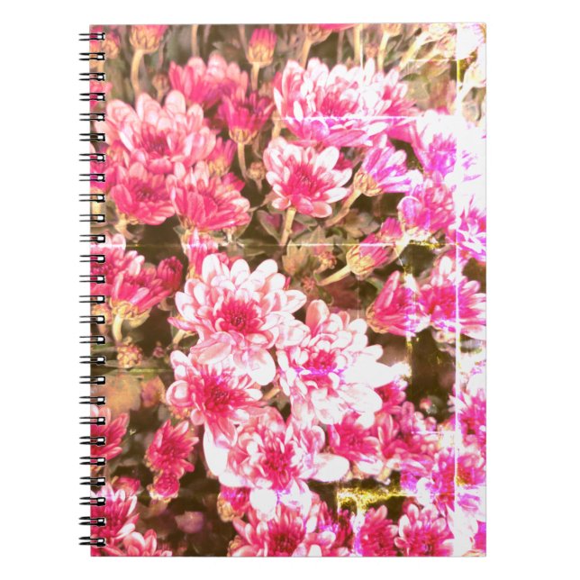 Cuaderno Pink Floral Bloom Pattern – Soft Botanical Design (Frente)