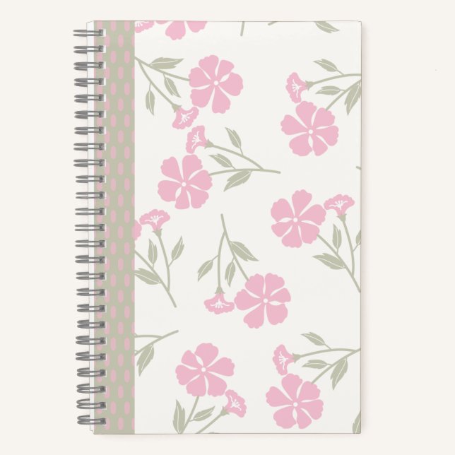 Cuaderno Pink Floral Journal – Pretty Flower Notebook (Anverso)