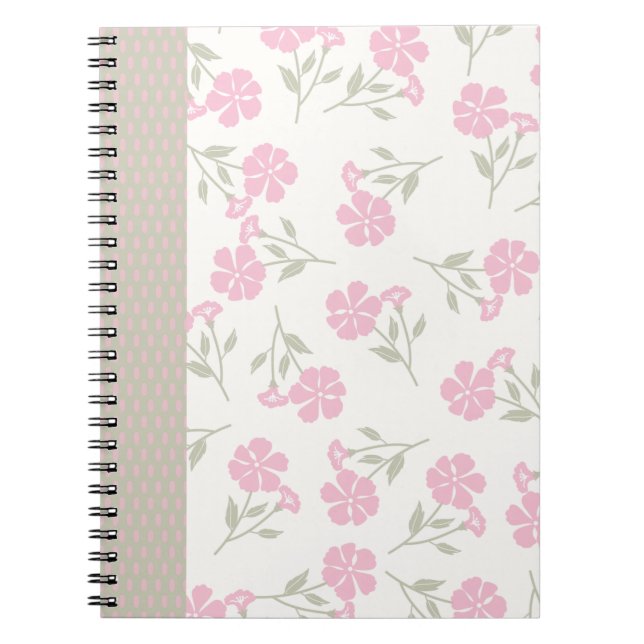 Cuaderno Pink Floral Journal – Pretty Flower Notebook (Frente)