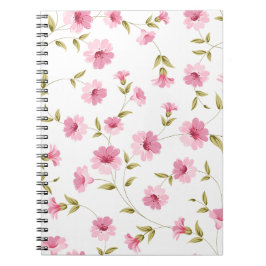 Cuaderno Pink Floral Print