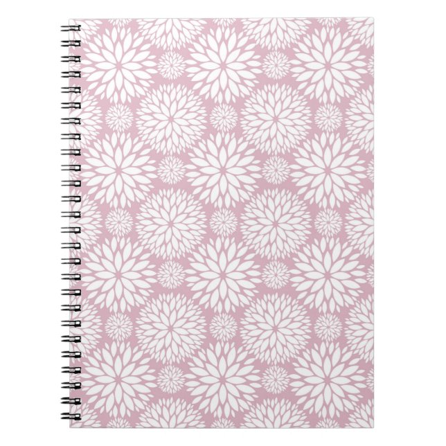 Cuaderno Pink Geometric Flower Pattern (Frente)