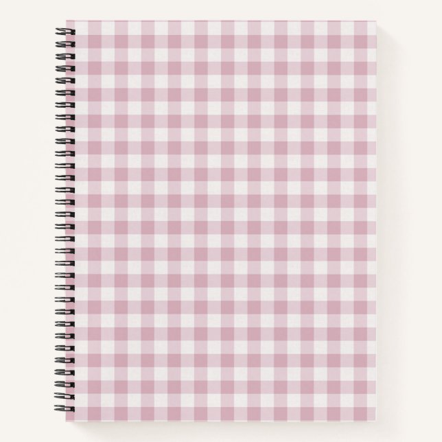 Cuaderno Pink Gingham Plaid Stripe (Anverso)