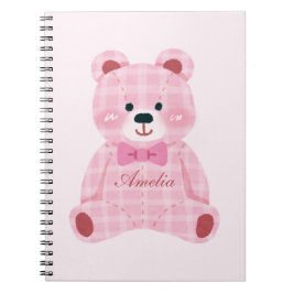 Cuaderno Pink Gingham Teddy
