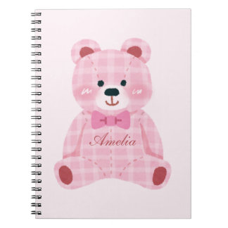Cuaderno Pink Gingham Teddy