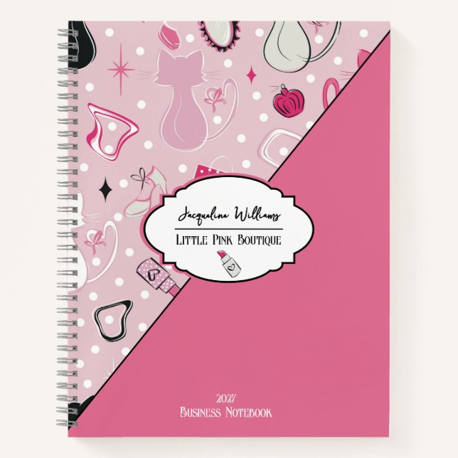 Cuaderno Pink Girly Mid-Century Salon (Anverso)