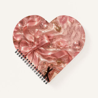 Cuaderno Pink Glamorous Heart Romantic SassySpiral Notebook