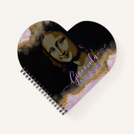 Cuaderno Pink Glitter Leonardo Da Vinci Gioconda