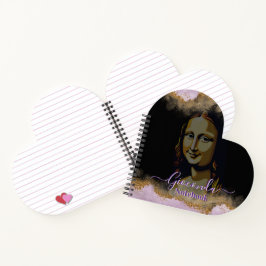Cuaderno Pink Glitter Leonardo Da Vinci Gioconda