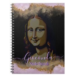 Cuaderno Pink Glitter Leonardo Da Vinci Gioconda