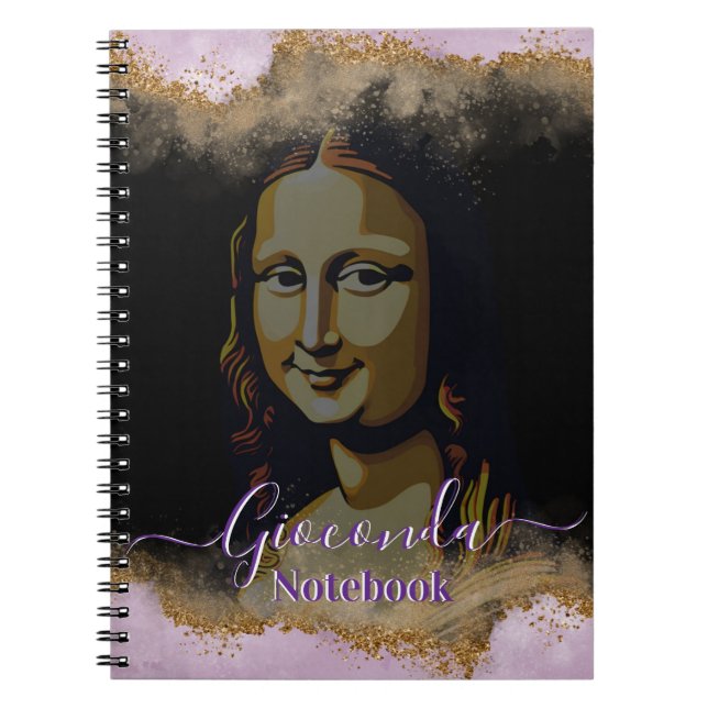 Cuaderno Pink Glitter Leonardo Da Vinci Gioconda (Frente)