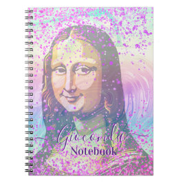 Cuaderno Pink Glitter Leonardo Da Vinci Gioconda