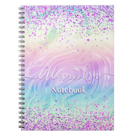 Cuaderno Pink Glitter Pastel Custom