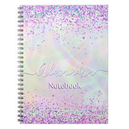Cuaderno Pink Glitter Pastel Custom