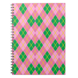Cuaderno Pink & Green Argyle