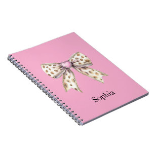 Cuaderno Pink Heart Leopard Girly
