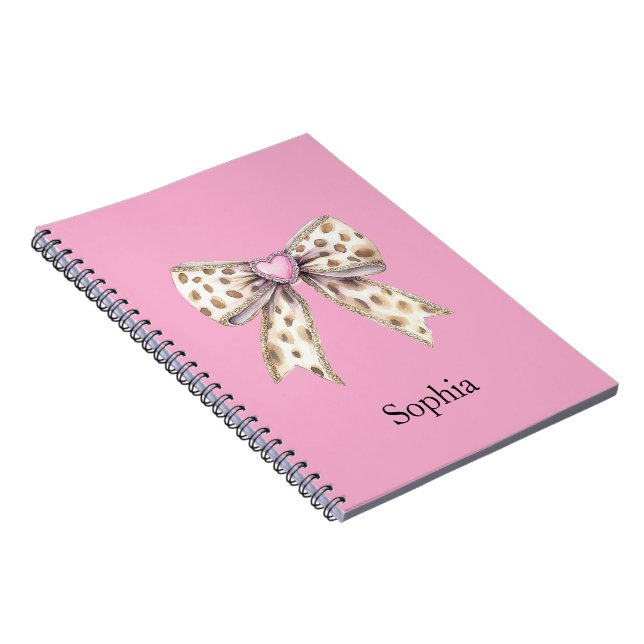 Cuaderno Pink Heart Leopard Girly (Lado Derecho)
