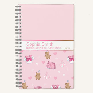 Cuaderno Pink Hearts & Teddy Bears Kogal Notebook