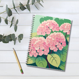 Cuaderno Pink Hydrangea Bush