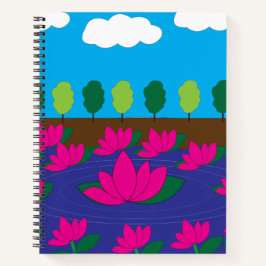 Cuaderno Pink Lotus Flower Water Garden