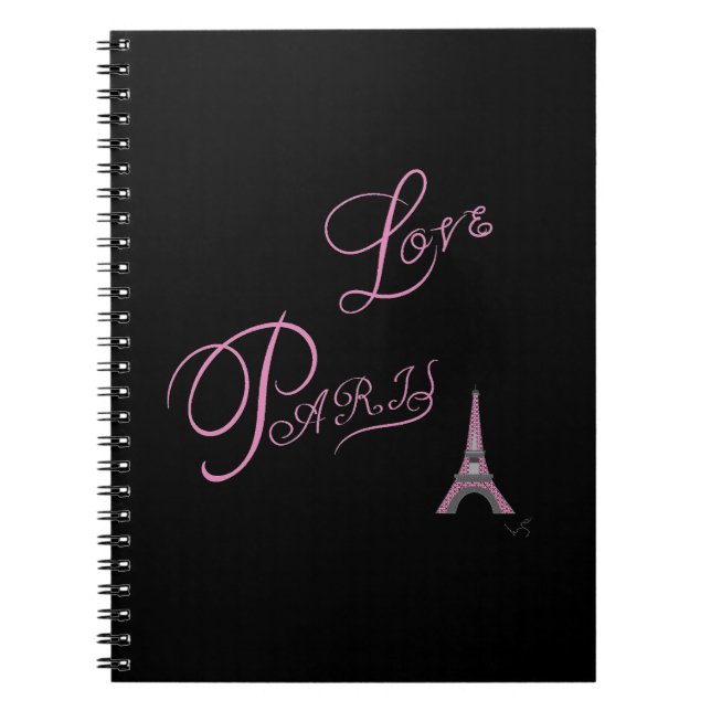 Cuaderno Pink-Love-Paris-Eiffel-Tower-Unique (Frente)