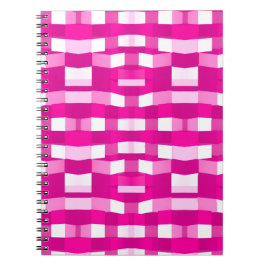 Cuaderno Pink Magenta Modern Geometric Block Art