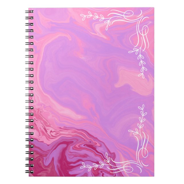 Cuaderno Pink Marble Aesthetic Notebook (Frente)