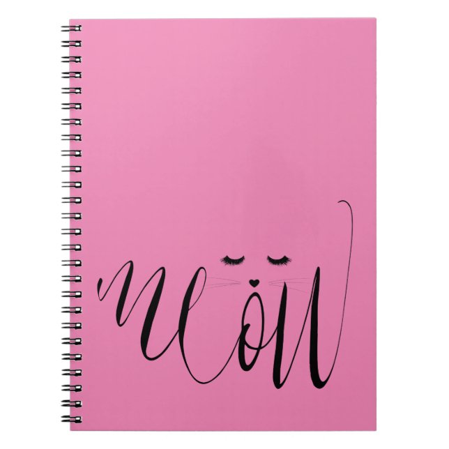 Cuaderno Pink Meow Cat (Frente)