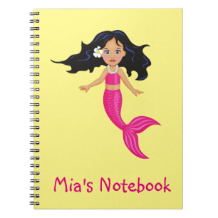 Cuaderno Pink Mermaid girl art