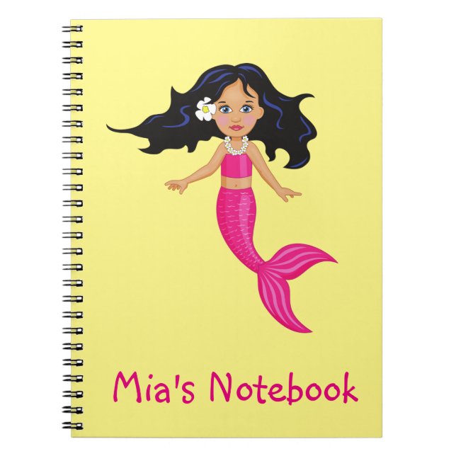 Cuaderno Pink Mermaid girl art (Frente)