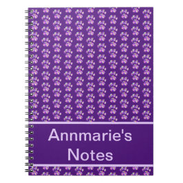 Cuaderno Pink morado de silueta de tracción animal sobre Pe