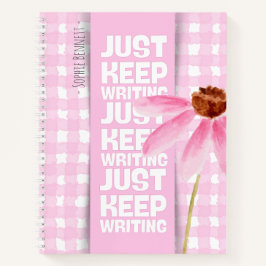 Cuaderno Pink Motivational Gingham