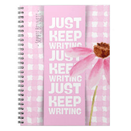Cuaderno Pink Motivational Gingham