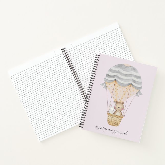 Cuaderno Pink My Pregancy Woodland Animals Journal (Interior)
