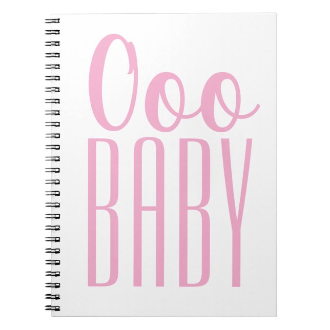 Cuaderno Pink Ooo BABY: Premio de Regalo de Baby Shower (Frente)