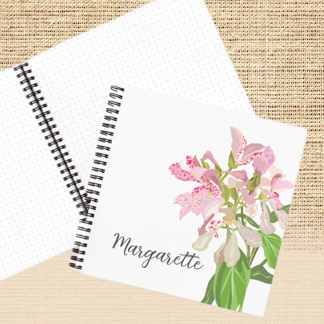 Cuaderno Pink Orchid Floral Design – Elegant Botanical Art (Subido por el creador)
