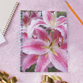 Cuaderno Pink Oriental Lilies Floral