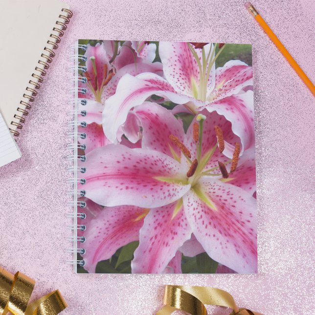 Cuaderno Pink Oriental Lilies Floral (In Situ)