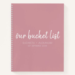 Cuaderno Pink Our Bucket List Couple