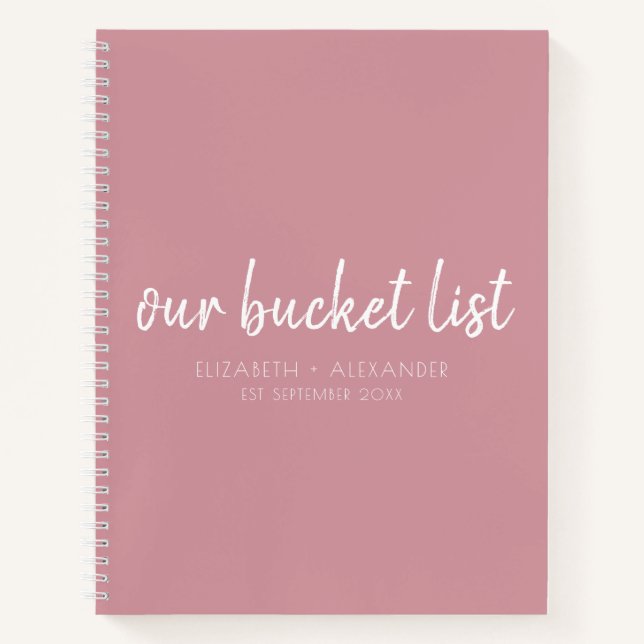 Cuaderno Pink Our Bucket List Couple (Anverso)